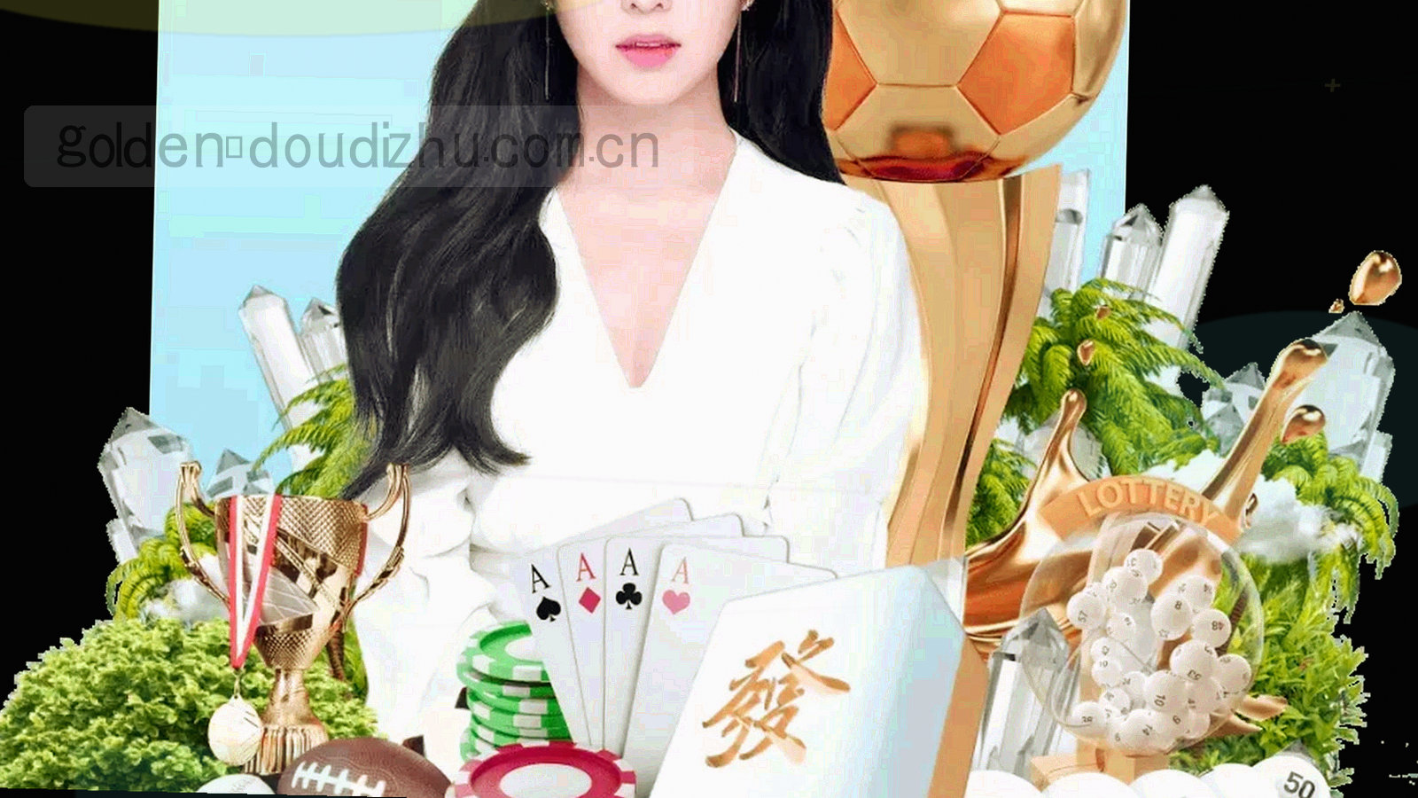 深墨绿牌桌俯拍，筹码与牌面按几何阵列铺开